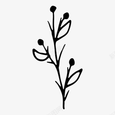 树枝花植物图标图标