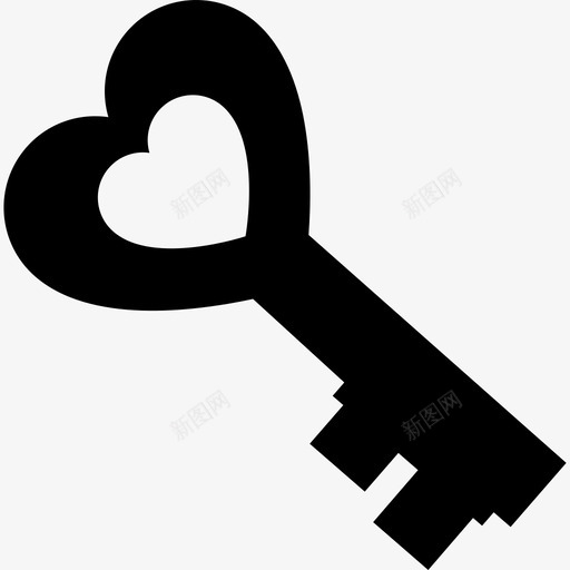 心钥匙锁爱图标svg_新图网 https://ixintu.com 保护 心钥匙 爱 锁