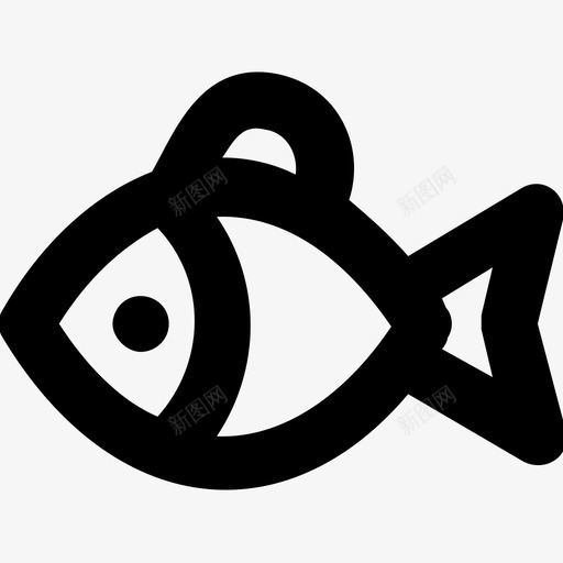 鱼食物健康食品图标svg_新图网 https://ixintu.com 健康食品 海鲜 生鱼 食品平滑线图标 食物 鱼
