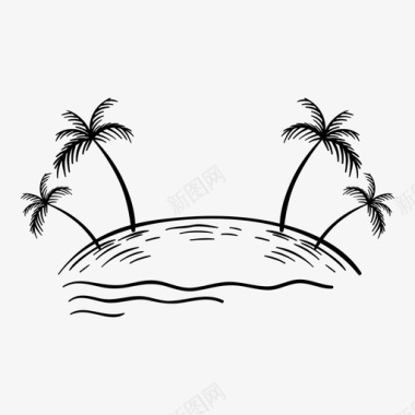 棕榈岛图标图标