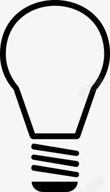 灯泡概念想法图标图标