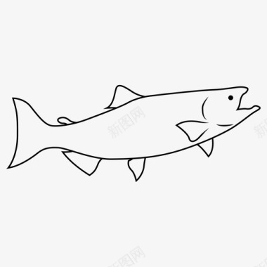 鲑鱼鱼食物图标图标