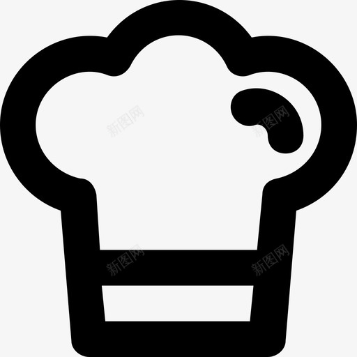 toquechefchefhat图标svg_新图网 https://ixintu.com chef chefhat cheftoque toque 厨师帽 厨房 食物平滑线图标