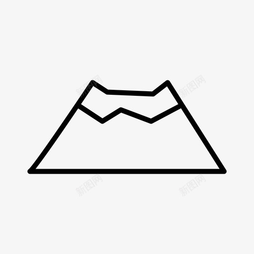 火山高地岛屿图标svg_新图网 https://ixintu.com 山脉 岛屿 旅游 旅游和设施 火山 高地