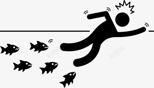 食人鱼攻击人类危险鱼类图标svg_新图网 https://ixintu.com 危险 水动物攻击人类 游泳 食人鱼攻击人类 鱼类