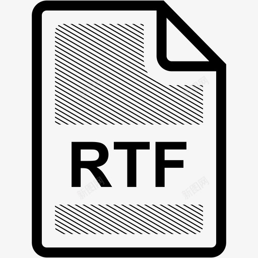 rtf文件扩展名格式图标svg_新图网 https://ixintu.com rtf文件 扩展名 文件格式 格式 类型