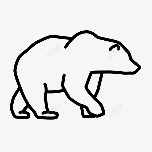 熊动物灰熊图标svg_新图网 https://ixintu.com 动物 北极熊 哺乳动物 毛皮 灰熊 熊