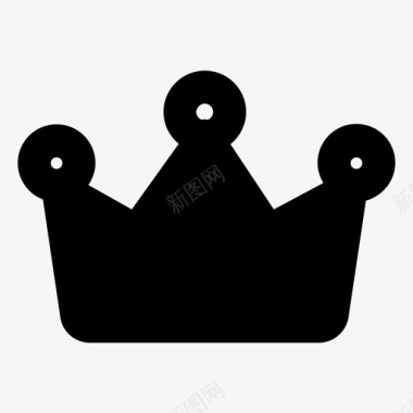 皇冠国王时尚图标图标