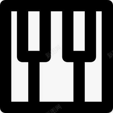 钢琴键盘古钢琴乐器图标图标