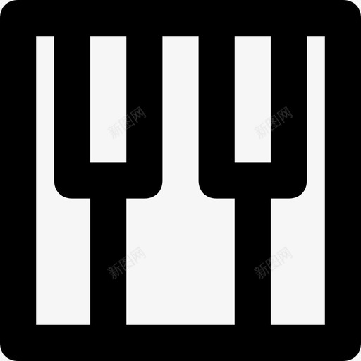 钢琴键盘古钢琴乐器图标svg_新图网 https://ixintu.com 乐器 古钢琴 活动平滑线图标 管弦乐队 钢琴键盘