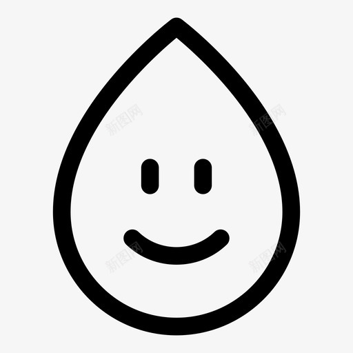 水滴美好快乐图标svg_新图网 https://ixintu.com 微笑 快乐 水滴 纯净的线条 美好