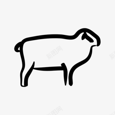 绵羊牛农场图标图标
