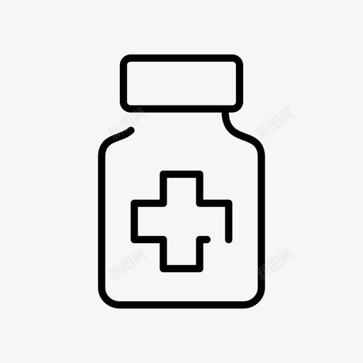 药瓶抗生素药品图标svg_新图网 https://ixintu.com 医用稀释剂 抗生素 药品 药房 药瓶
