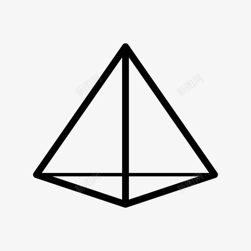 三角金字塔几何形状几何学图标svg_新图网 https://ixintu.com 三角金字塔 几何学 几何形状 四面体