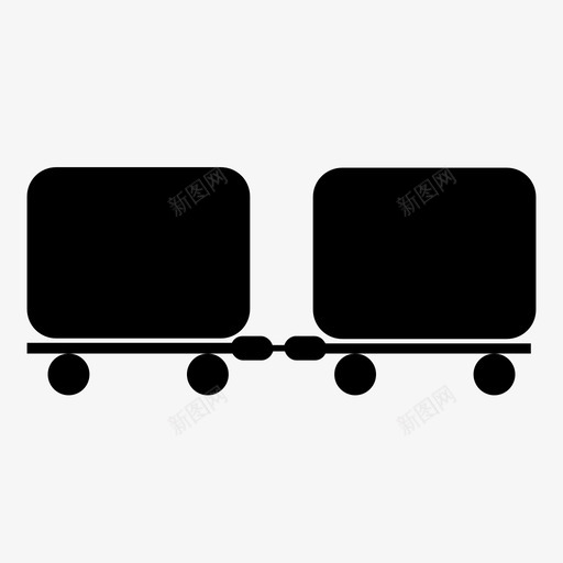 卡车集装箱板条箱图标svg_新图网 https://ixintu.com 卡车 拖车 板条箱 运输 集装箱