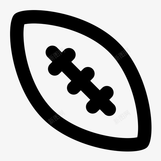 橄榄球运动4像素冲程48x48像素图标svg_新图网 https://ixintu.com 橄榄球 运动4像素冲程48x48像素