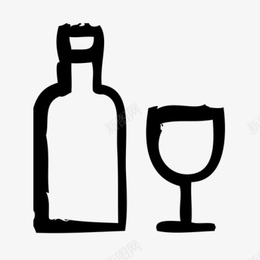 葡萄酒酒吧自助餐厅图标图标
