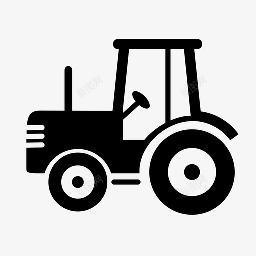 拖拉机农业设备图标svg_新图网 https://ixintu.com 农业 农场 拖拉机 田地 设备