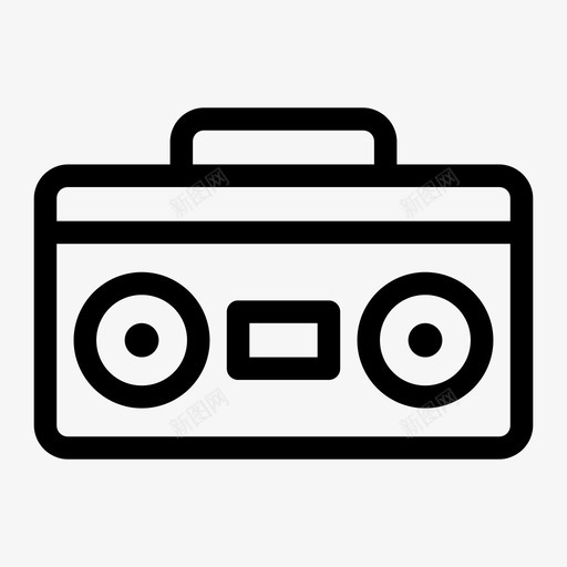 音箱录音机立体声图标svg_新图网 https://ixintu.com 小玩意 录音机 磁带 立体声 音箱