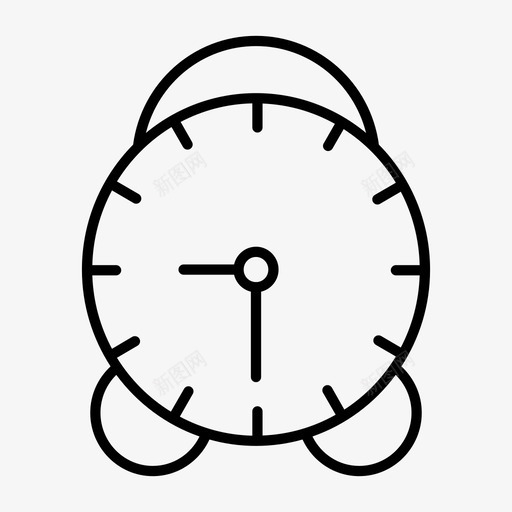 闹钟模拟时钟时间图标svg_新图网 https://ixintu.com 时间 模拟时钟 闹钟