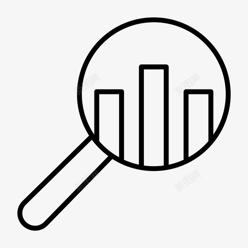 市场分析商业金融图标svg_新图网 https://ixintu.com 商业 市场分析 放大镜 缩放 金融