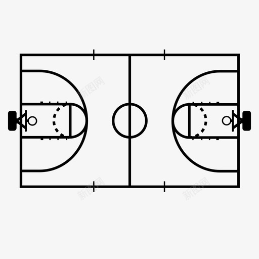 篮球场网图标svg_新图网 https://ixintu.com 篮球场 网
