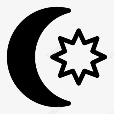 希拉尔伊斯兰教月亮图标图标