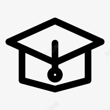 毕业帽校园教育图标图标