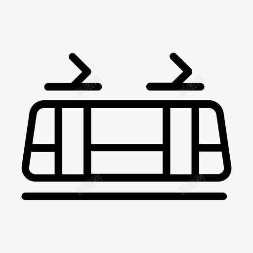 有轨电车运输旅行图标svg_新图网 https://ixintu.com 旅行 有轨电车 运输