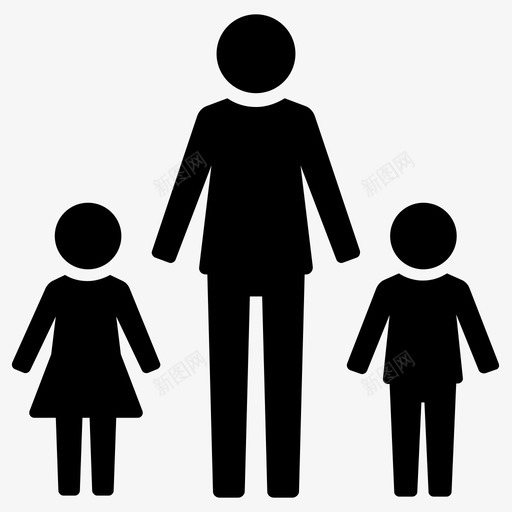 父亲和孩子女儿单亲图标svg_新图网 https://ixintu.com 人 儿子 单亲 女儿 父亲和孩子