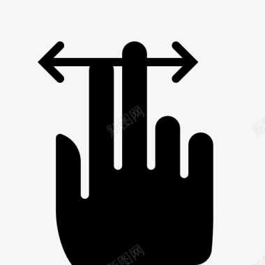 两个手指滚动控制手图标图标