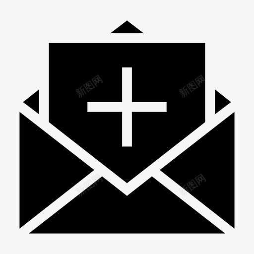 电子邮件添加联系人图标svg_新图网 https://ixintu.com 信件 消息 添加 电子邮件 电子邮件字形 联系人