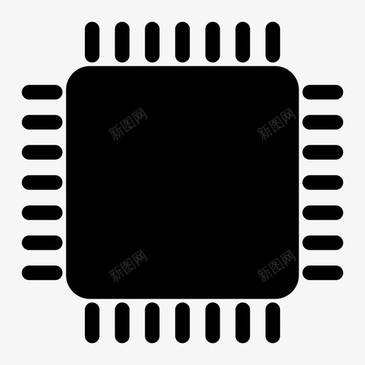 微芯片计算机处理器图标svg_新图网 https://ixintu.com 处理器 处理器芯片 微芯片 计算机