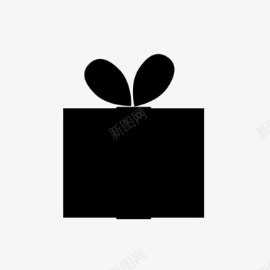 礼物盒子庆祝图标图标