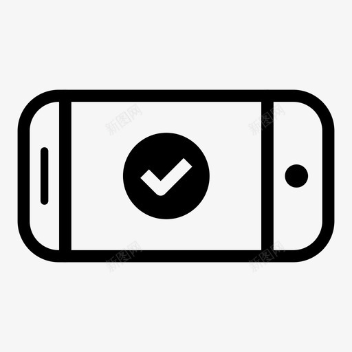 智能手机检查复选标记横向图标svg_新图网 https://ixintu.com 复选标记 智能手机检查 智能手机横向 横向