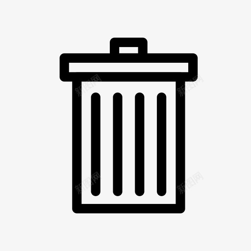 删除垃圾桶罐子图标svg_新图网 https://ixintu.com 删除 垃圾桶 基本轮廓 罐子