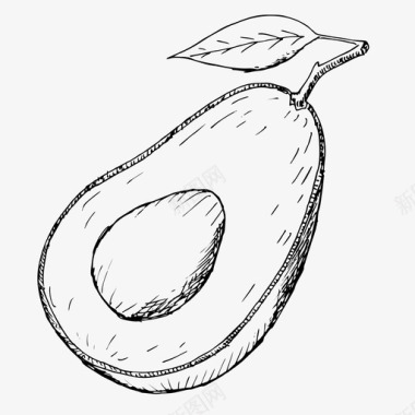 鳄梨食物水果图标图标