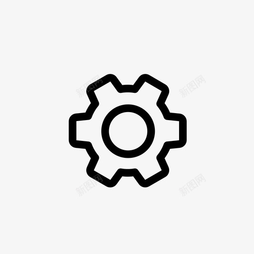 齿轮按钮设置图标svg_新图网 https://ixintu.com 按钮 用户界面 用户界面100 设置 齿轮