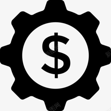 金融cog美元图标图标