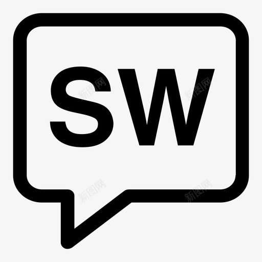 斯瓦希里语气泡语言图标svg_新图网 https://ixintu.com 斯瓦希里语 气泡 语言 语言代码2个字母笔划