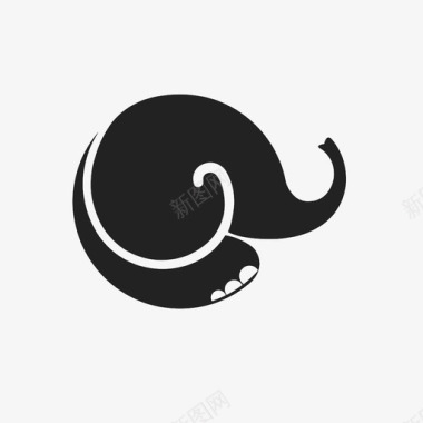 小象logo填充图标
