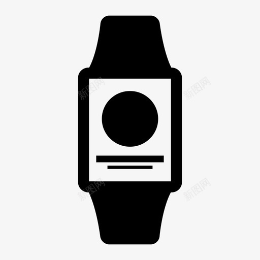 applewatch警报消息通知图标svg_新图网 https://ixintu.com applewatch警报 smartwatch线框 消息 通知