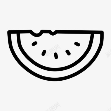 西瓜水果多汁图标图标
