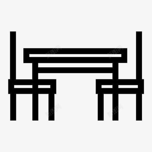 餐桌餐厅家具和家居装饰图标svg_新图网 https://ixintu.com 家具和家居装饰 餐厅 餐桌
