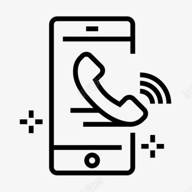 移动呼叫应用程序移动应用程序智能手机图标图标