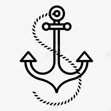 锚海军船锚图标图标