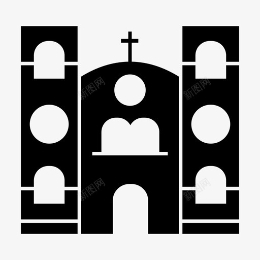 圣约翰大教堂建筑地标图标svg_新图网 https://ixintu.com 圣约翰大教堂 地标 建筑 旅游 纪念碑 首都世界地标符号