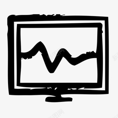 心电图救护车急诊图标图标