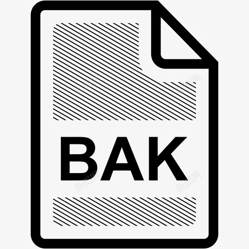 bak文件扩展名格式图标svg_新图网 https://ixintu.com bak文件 扩展名 文件格式 格式 类型