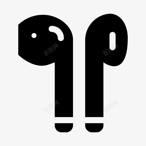 airpods苹果蓝牙图标svg_新图网 https://ixintu.com airpods 固态科技设备 小工具 耳机 苹果 蓝牙